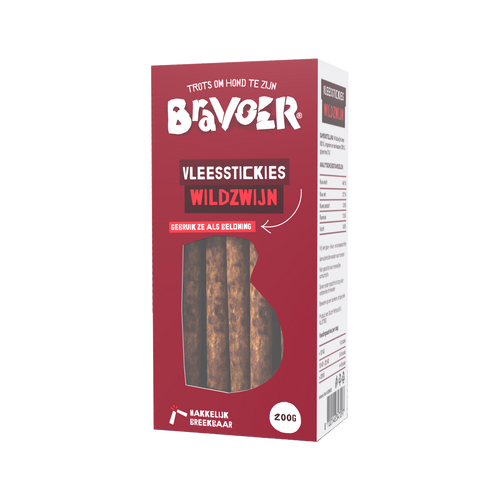 BRAVOER Vleesstickies Wildzwijn