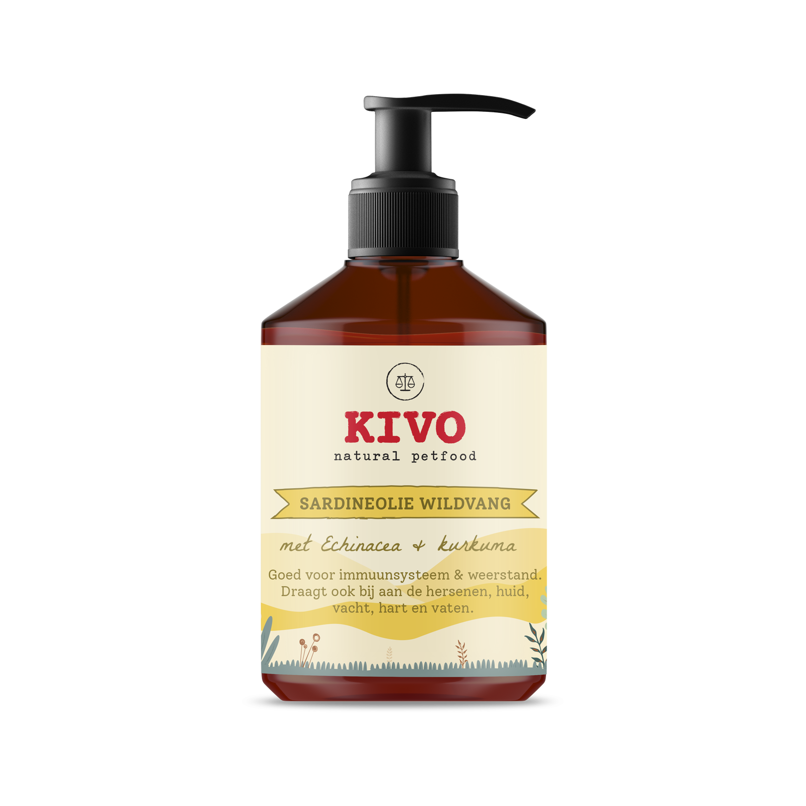 KIVO Sardineolie Wildvang met Echinacea & Kurkuma